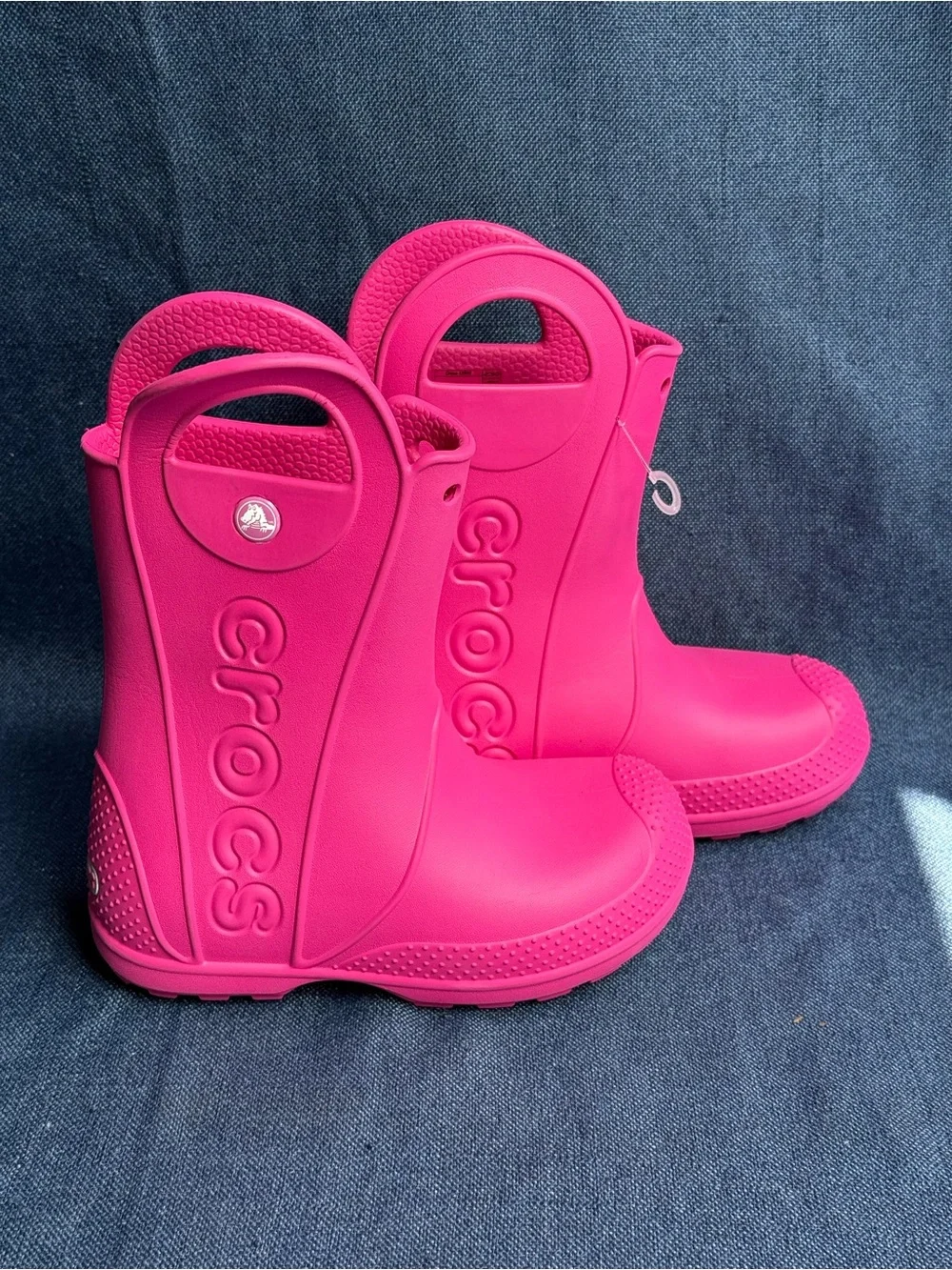 Crocs Kids Handle It Rain Boots Candy Pink Waterproof Toddler Shoes Size C 12